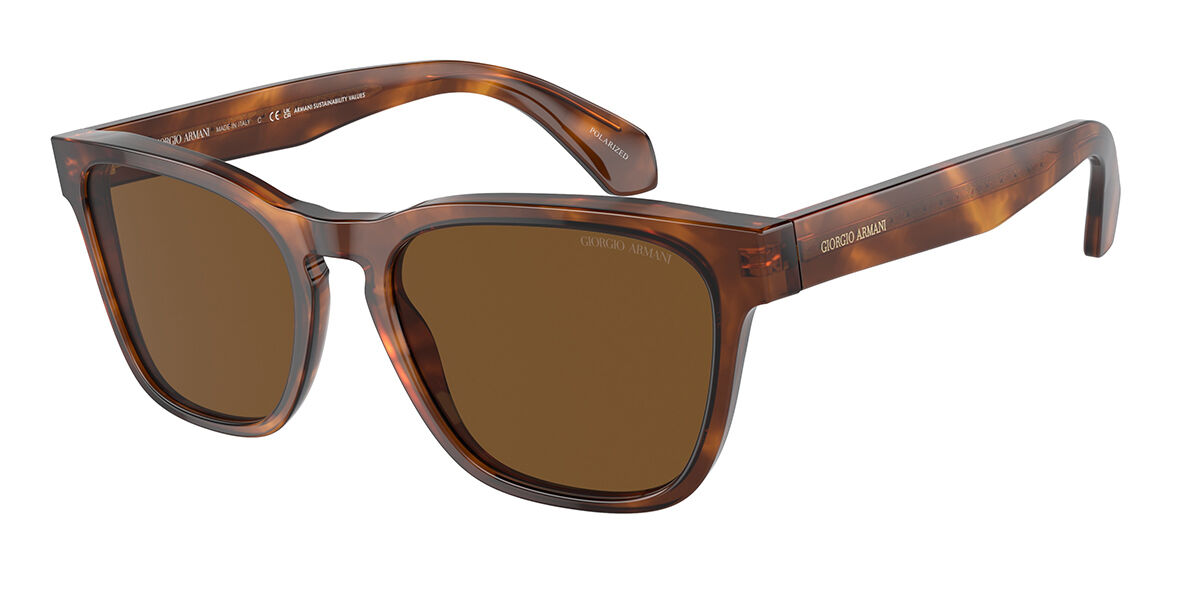 Giorgio Armani AR8155 Polarized 598857 Sunglasses Transparent Tortoise ...