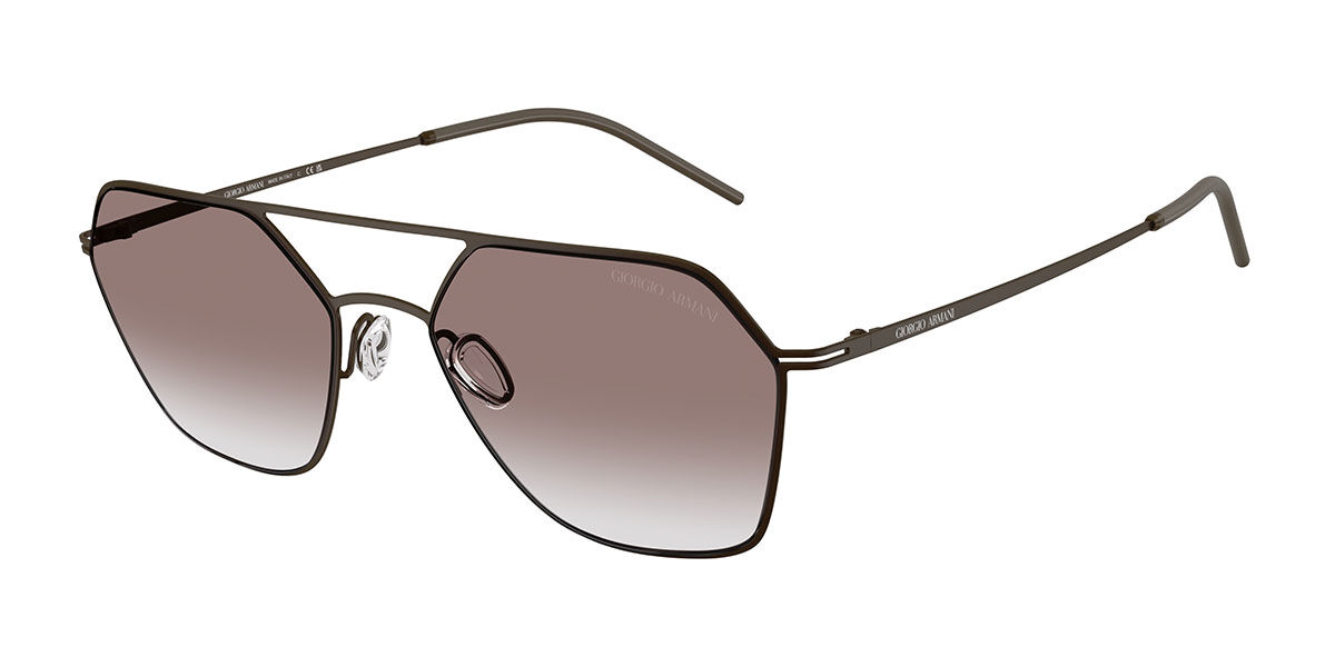 Giorgio Armani Herren Matte Brown Ar6185 343813 Sonnenbrillen