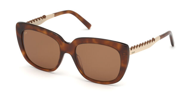 TODS TO0257 53E Cat Eye Blonde Havana Sunglasses  display picture 3