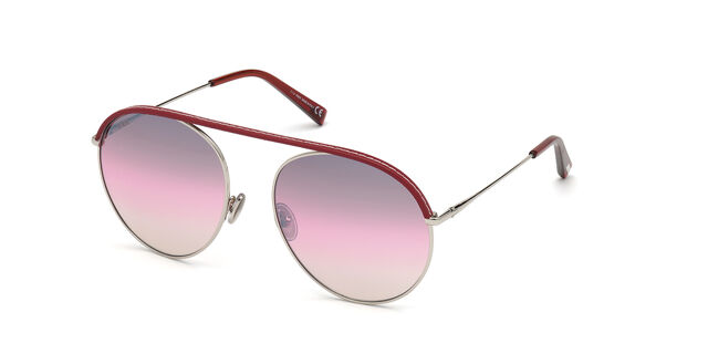 TODS TO0273 16G Pilot Silver/Burgundy Sunglasses  display picture 1