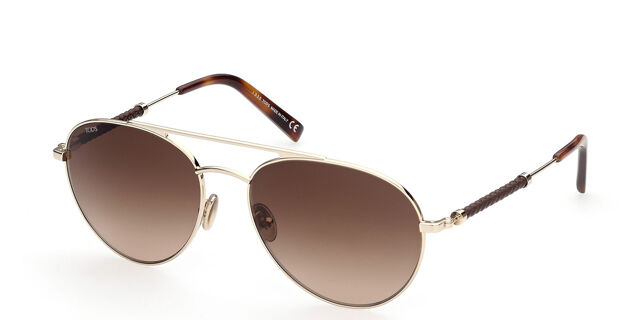 TODS TO0304 32F Pilot Gold Sunglasses | SmartBuyGlasses US display picture 1