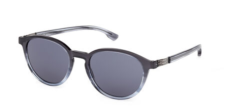 Lunettes De Soleil Ic! Berlin AMG 01 - Couleur Gris/marron - Taille Grand L/XL - Largeur 148 Mm - Verres Teintés Miroir