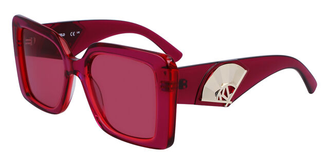 Karl Lagerfeld KL6126S square sunglasses in a pink acetate frame w/case nwot KL6126S Square Sunglasses for Women main image 4