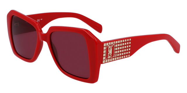 Karl Lagerfeld KL6140S 600 Geometric Red Sunglasses  display picture 3