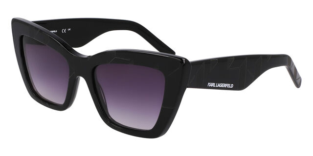 Karl Lagerfeld KL6158S 001 Cat Eye Black Pattern Sunglasses  display picture 2