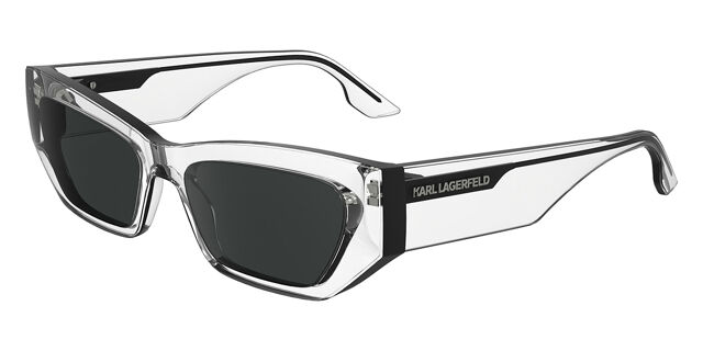 Karl Lagerfeld KL6160S 000 Cat Eye Clear on Black Sunglasses  display picture 2