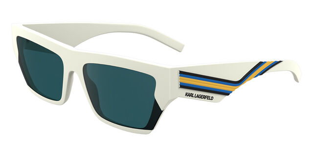 Karl Lagerfeld KL6163S 105 Cat Eye Shiny White Sunglasses 