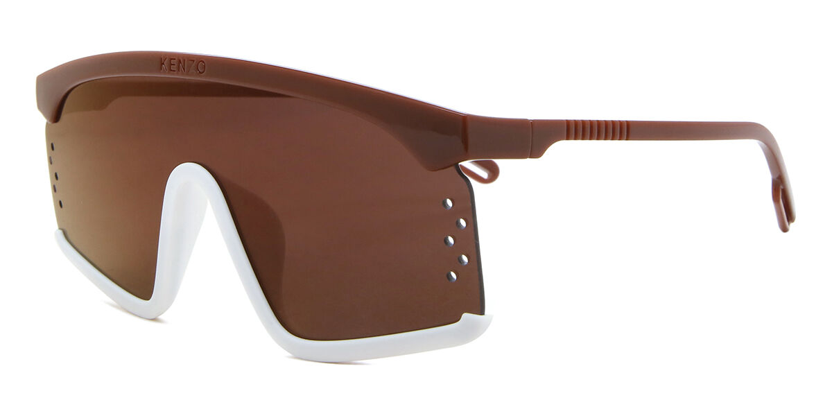Kenzo KZ 40010U 48G Lente Única Dark Brown White óculos de sol