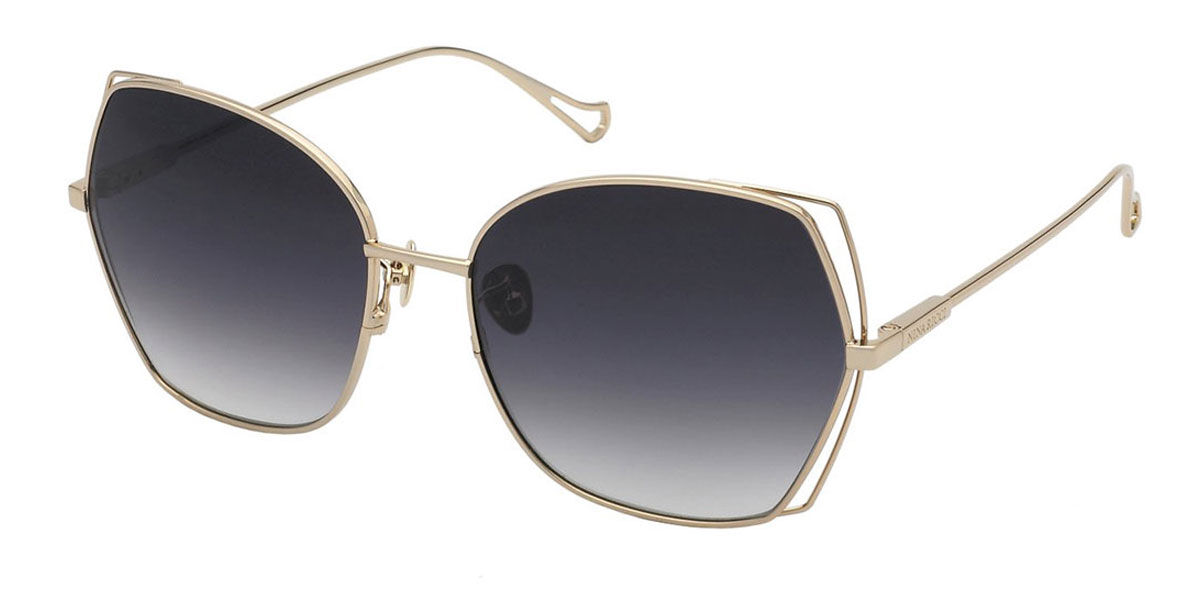 Nina Ricci SNR360 0300 Women’s Sunglasses Gold Size 59