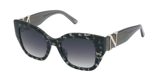 Nina Ricci SNR377 0721 Cat Eye Glossy Black/Grey Tortoise  display picture 1