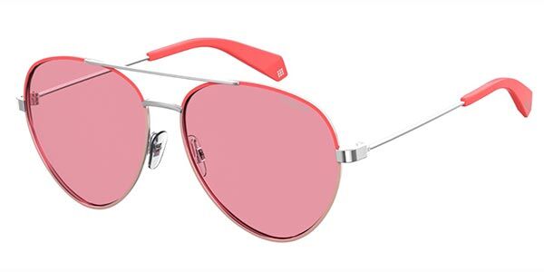 Photos - Sunglasses Polaroid PLD 6055/S Polarized 35J/0F Women's  Pink Size 