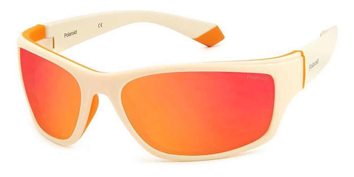 Polaroid PLD 2135/S IXN/OZ Sunglasses White Orange | VisionDirect Australia