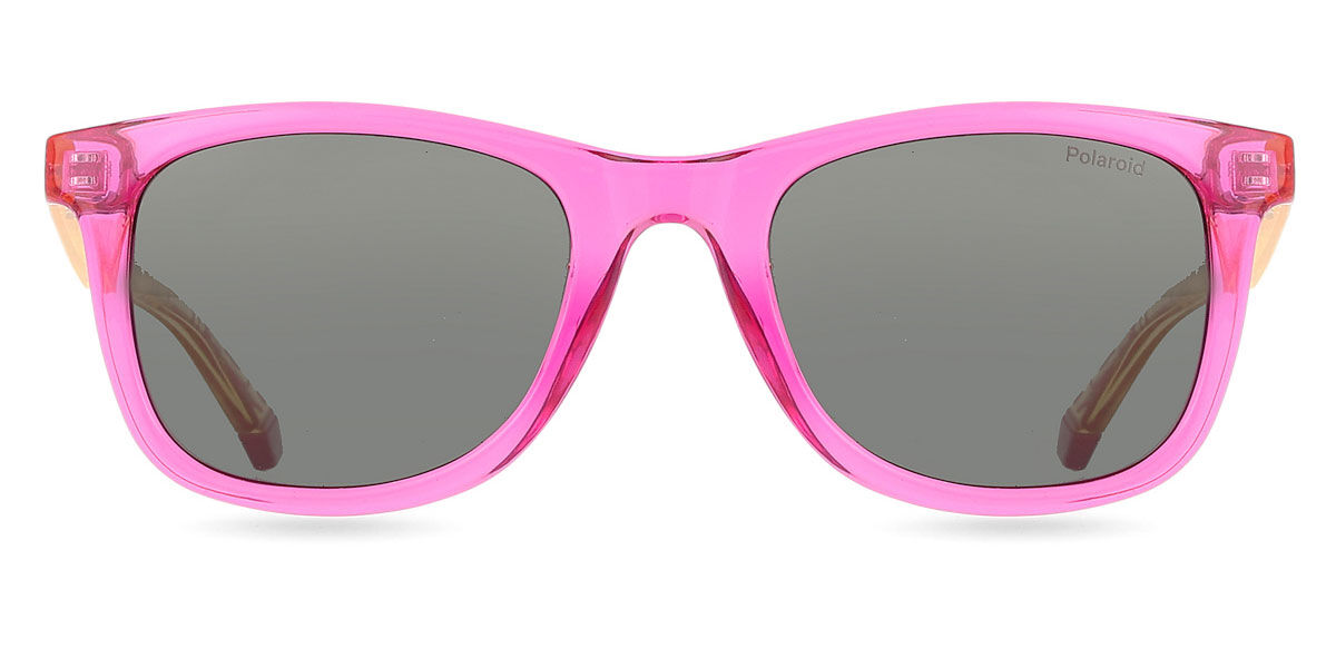 Polaroid Dla Obu Płci Dzieci Transparent Fuchsia Pink Pld 8060/S Dzieciece Polarized Mu1/M9 46 Rózowe Dzieciece Okulary Przeciwsloneczne