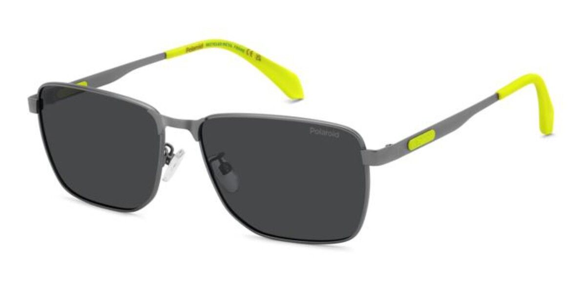 Polaroid Męski Matte Dark Ruthenium Silver Pld 2171/G/S/X Azjatycki Krój Polarized R80/M9 58 Srebrne Meskie Okulary Przeciwsloneczne