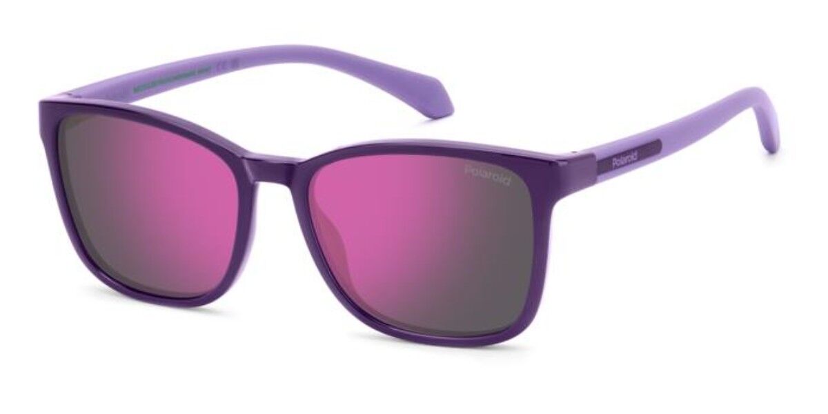 Polaroid Dla Obu Płci Dzieci Plum Purple Pld 8077/S Dzieciece Polarized 0T7/Ai 49 Purple Dzieciece Okulary Przeciwsloneczne