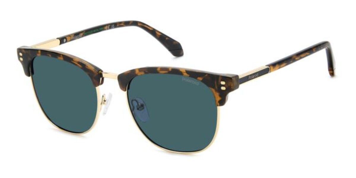 Polaroid Męski Dark Tortoise On Gold Pld 4196/S/X Polarized 086/C3 53 Tortoiseshell Meskie Okulary Przeciwsloneczne
