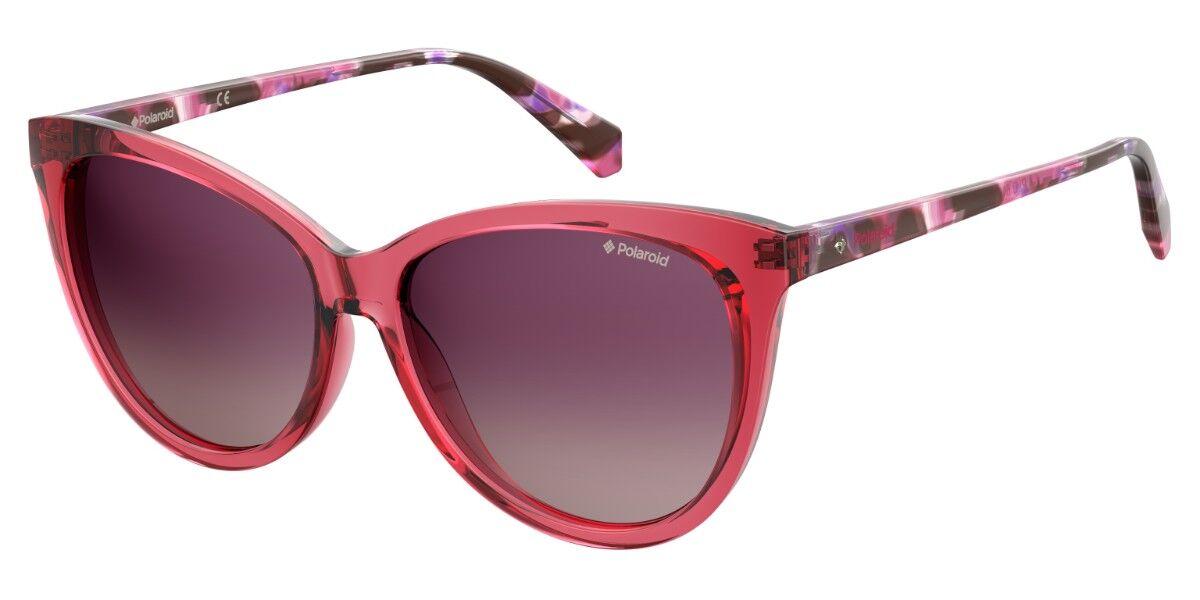 Polaroid Pld 6104/s/x Polarized Va4/jr Women's Sunglasses Red Size 56 In Transparent Cherry Red
