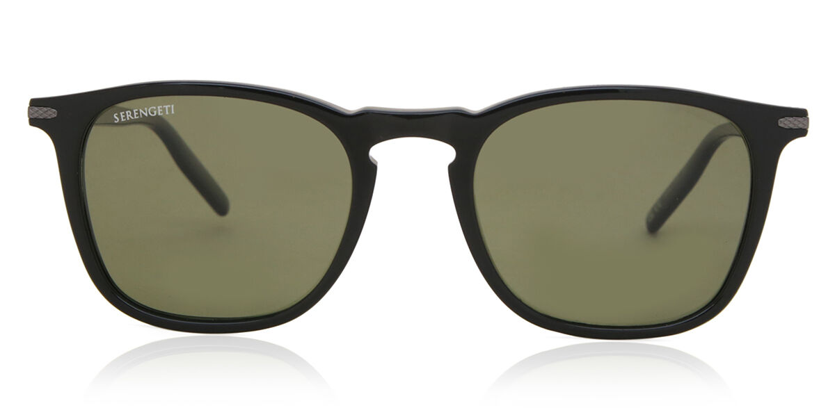 Serengeti Delio Shiny Black - Mineral Polarized 555nm Sunglasses