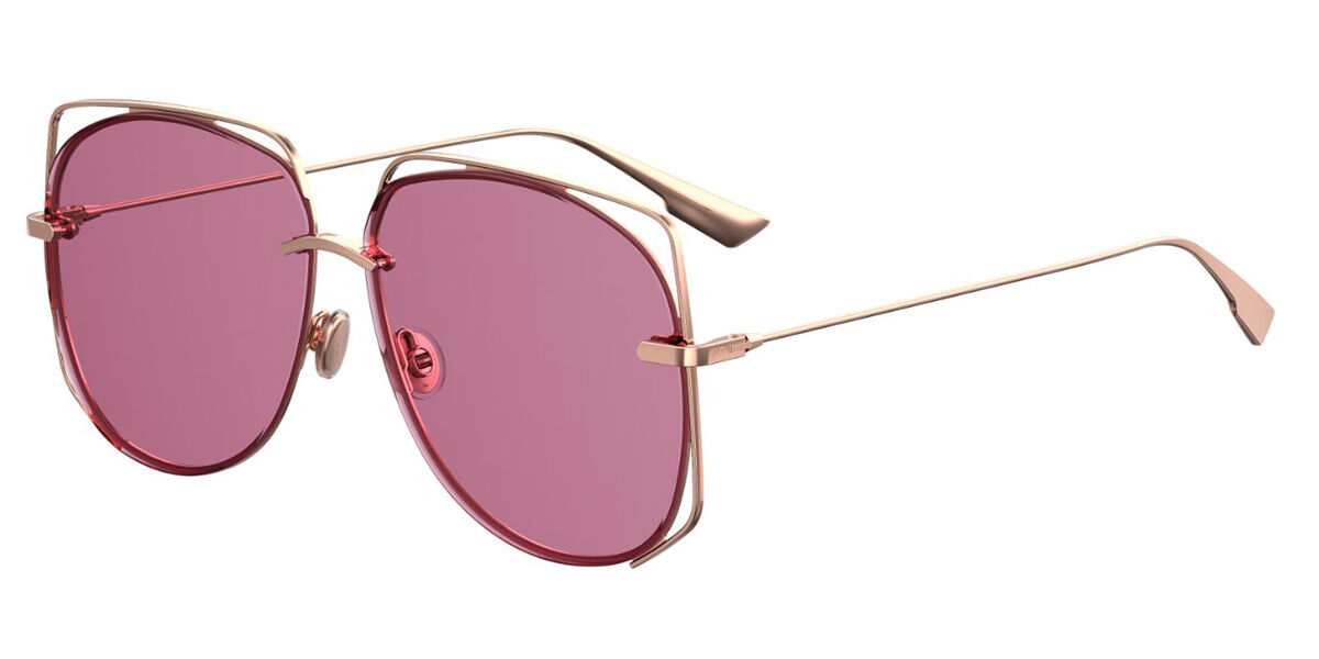 CHRISTIAN DIOR rose gold STELLAIRE 4 Sunglasses pink Lenses DDBU1 at 1stDibs