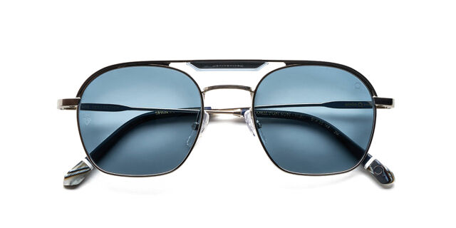 Etnia Barcelona Hamilton Sun SLBL Pilot Silver Sunglasses 