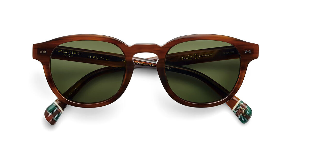Etnia Barcelona Pala II Sun Polarized HVGR Men's Sunglasses Tortoiseshell Size 48
