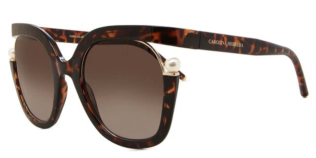 New Carolina Herrera Women\'s Sunglasses Havana Full Rim Cat Eye Frame CH 0003/S Carolina Herrera CH 0003/S 086/HA Cat Eye Havana Sunglasses  main image 2