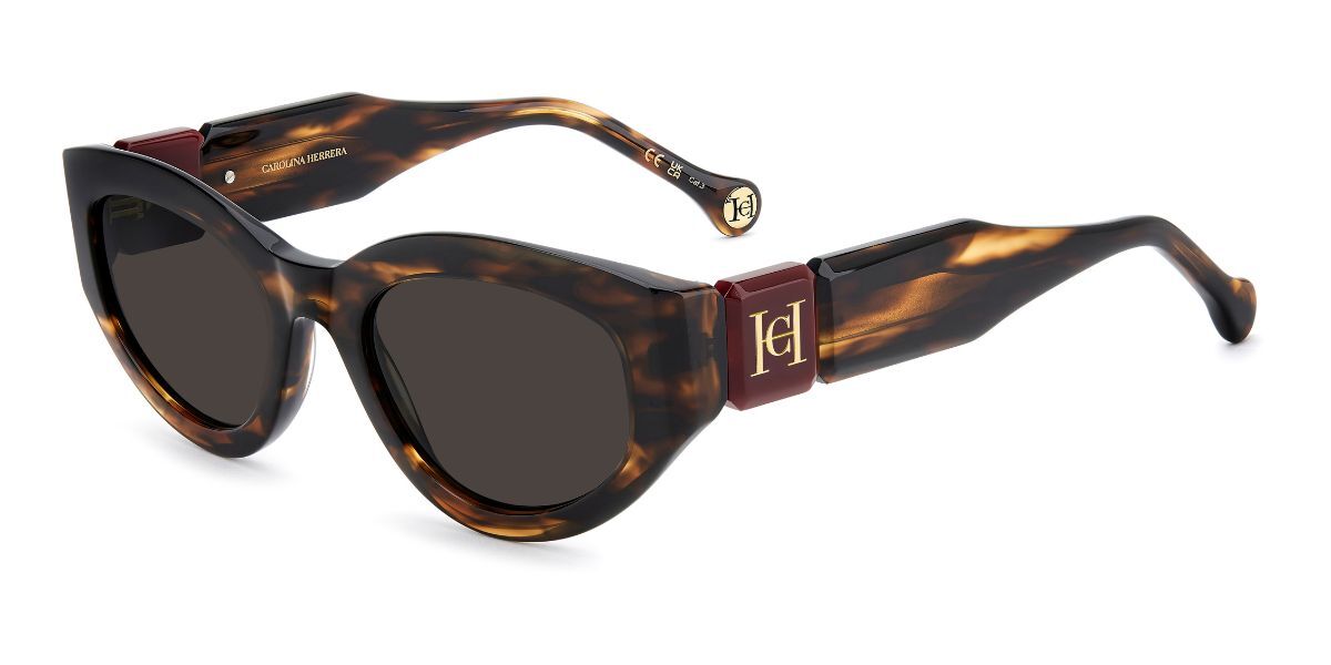 Фото - Сонцезахисні окуляри Carolina Herrera HER 0370/S EX4/IR 52 Brazowe Damskie Okulary Przeciwsloneczne