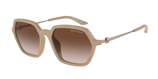 Armani Exchange AX4139SU 834213 Geometric Shiny Tundra Brown 