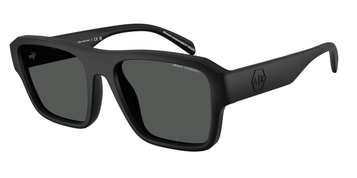 Armani Exchange AX4154SU 807887 Men's Sunglasses Black Size 56