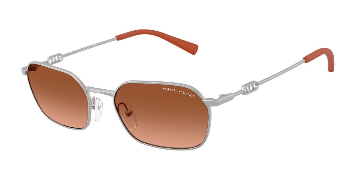 Armani Exchange AX2056S 602078 Men's Sunglasses Silver Size 54