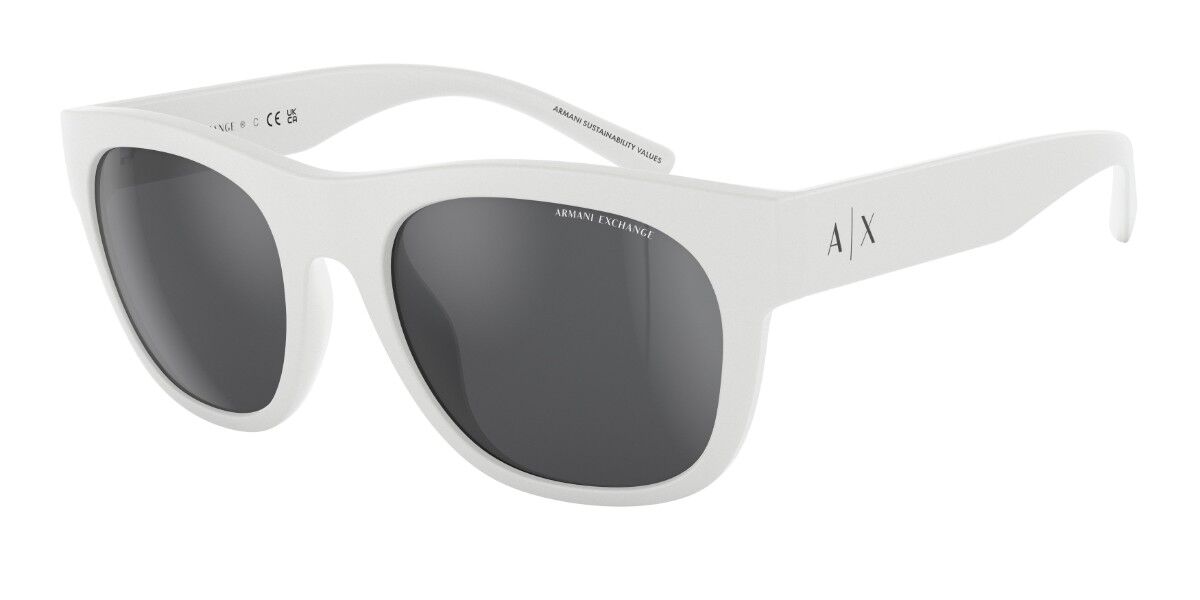Armani Exchange AX4128SU 83156G Men's Sunglasses White Size 55