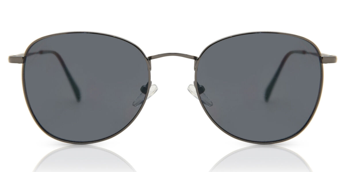 Oval Armazón Completo Metal Gunmetal Lentes De Sol Para Hombre - SmartBuy Collection