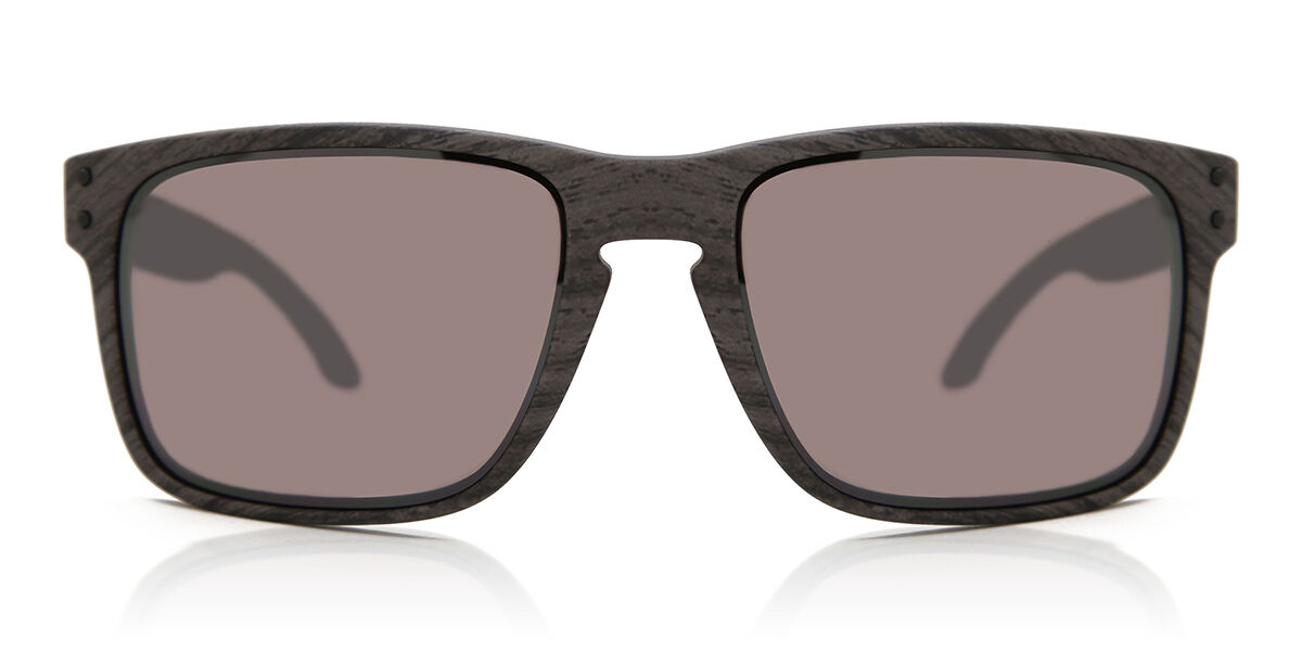 Oakley OO9102 HOLBROOK Polarized 9102B7 Sunglasses Grey Woodgrain |  VisionDirect Australia