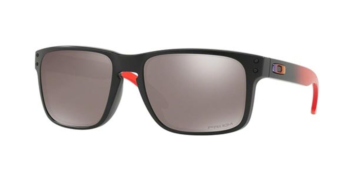 Oakley OO9102 HOLBROOK Polarized 9102D3 Sunglasses in Black/Ruby Fade ...