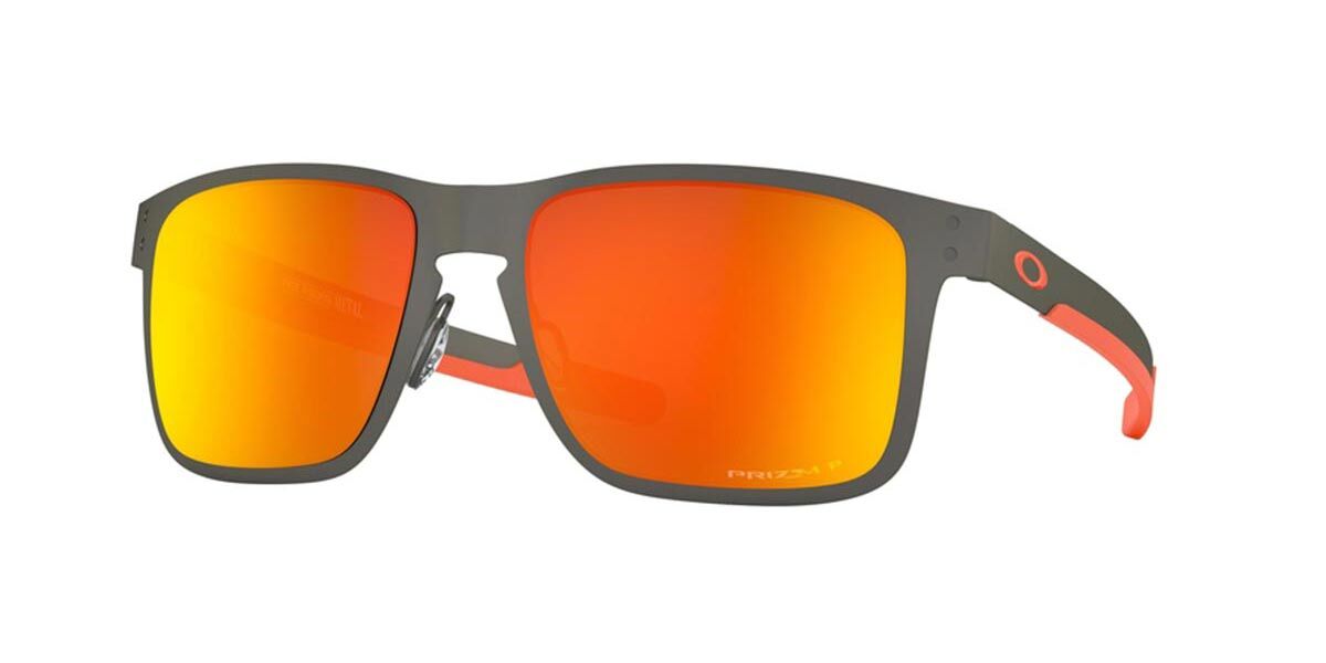Oakley OO4123 HOLBROOK METAL Polarized 412322 Sunglasses Matte Gunmetal  Grey | SmartBuyGlasses UK