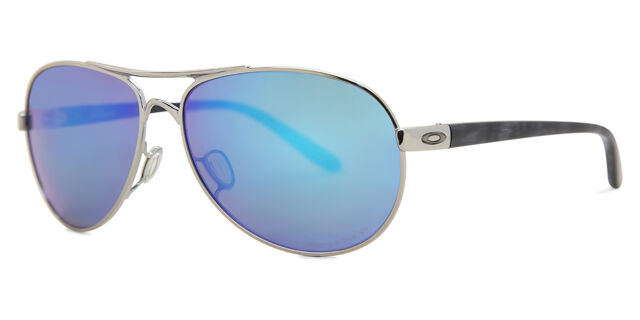 Oakley Blue Polarized Sunglasses with Grey Frame - OO4079 Feedback Oakley OO4079 Feedback M (59 - 13) with Blue lenses and Grey  main image 4