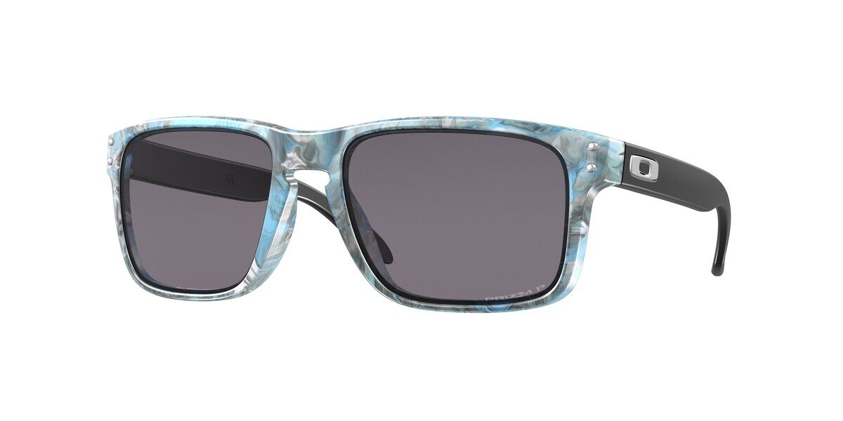 Oakley OO9244 HOLBROOK Asian Fit Polarized 924458 Sunglasses Swirl Blue |  SmartBuyGlasses UK