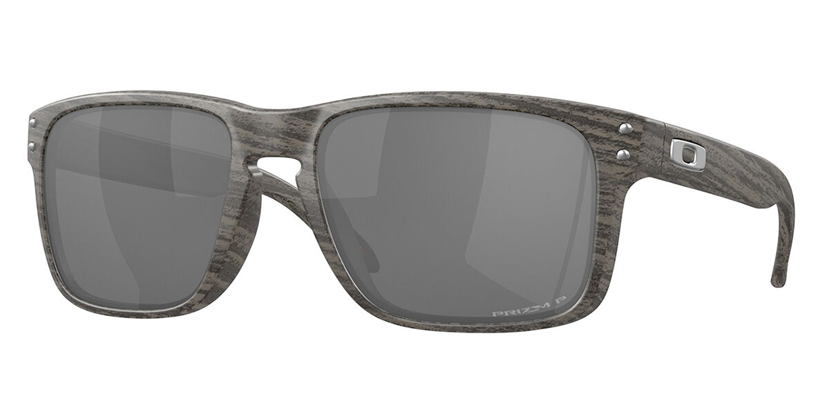 Oakley OO9102 HOLBROOK Polarized 9102W9 Sunglasses Woodgrain Grey