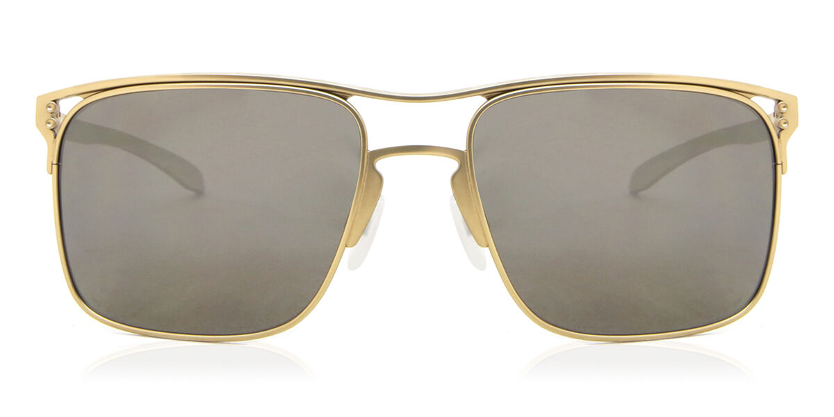 Photos - Sunglasses Oakley OO6048 HOLBROOK TI Polarized 604807 Men's  Gold Si 