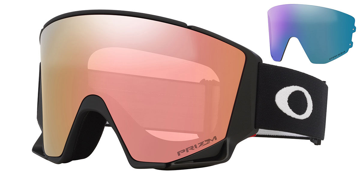 Oakley Fj&auml;rils OO7145A FLOW SCAPE AF L Asian Fit With Spare Lens 714505 Standard Svarta Solglas&ouml;gon M&auml;n