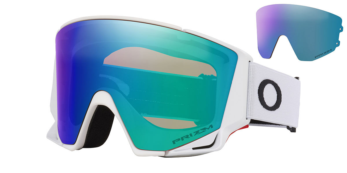Oakley Fj&auml;rils OO7147A FLOW SCAPE AF M Asian Fit With Spare Lens 714709 Standard Vita Solglas&ouml;gon M&auml;n