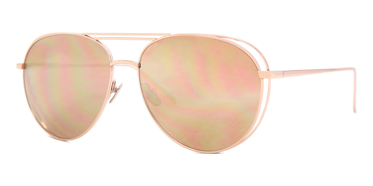 Linda Farrow Sunglasses. Gold And Pink. New 2024 With Tag, No Box.