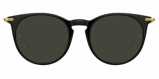 Gray Oval Optical Frame in Black (Asian Fit) – LINDA FARROW (U.S.)