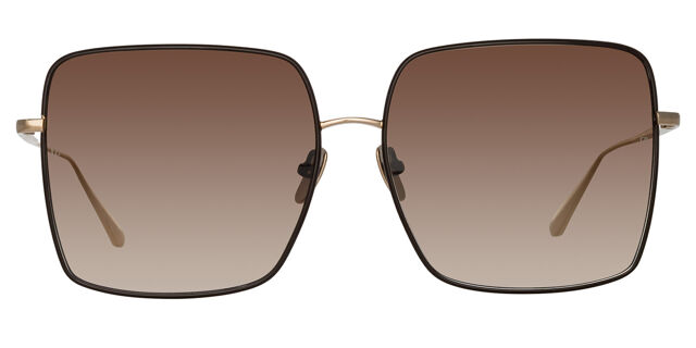 Linda Farrow HINA LFL1458 C3 Square Brown Sunglasses  display picture 3