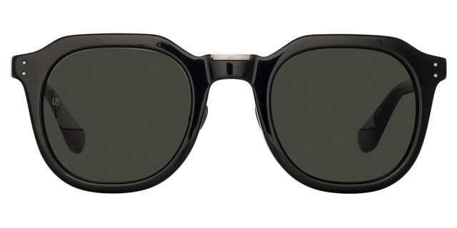 Linda Farrow Sunglasses Gunmetal Grey Linda Farrow FINN LFL1413 C2 Oval Black/Matte Nickel  main image 3