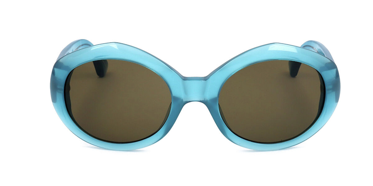 Linda Farrow DRIES VAN NOTEN DVN44 C4 55 Lunettes De Soleil Femme Bleues