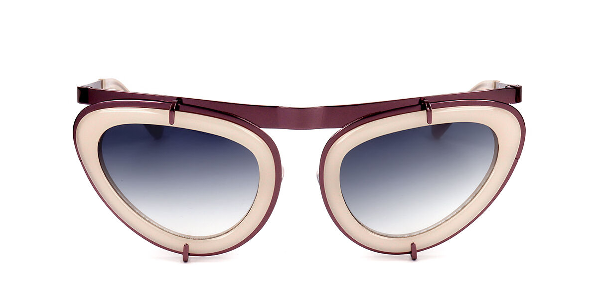 Linda Farrow ERDEM EDM3 C2 50 Lunettes De Soleil Femme Blanches