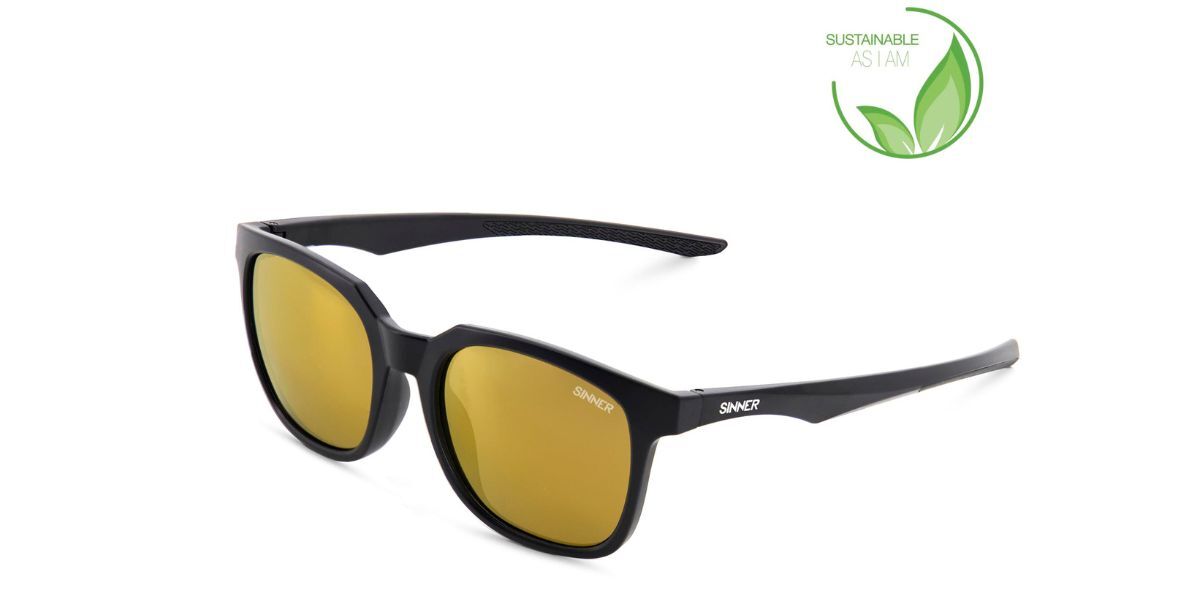 Sinner Bauhi Asian Fit Sisu-921-10-30 Men's Sunglasses Black Size Standard In Matte Black
