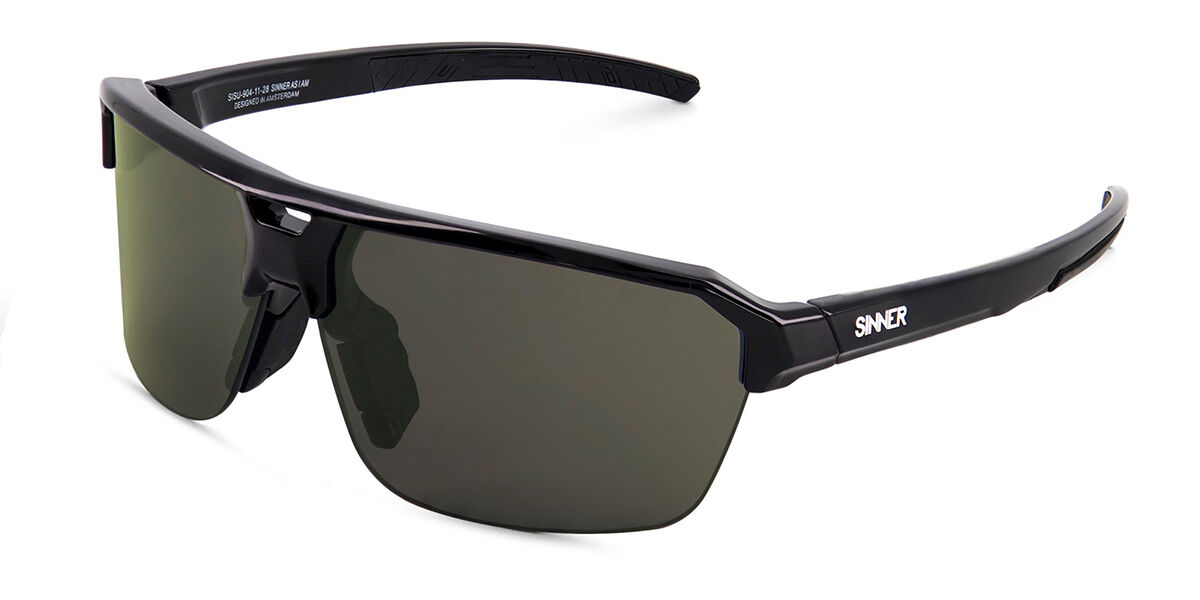Sinner Bolt Sisu-904-11-28 Men's Sunglasses Black Size Standard In Transparent Black