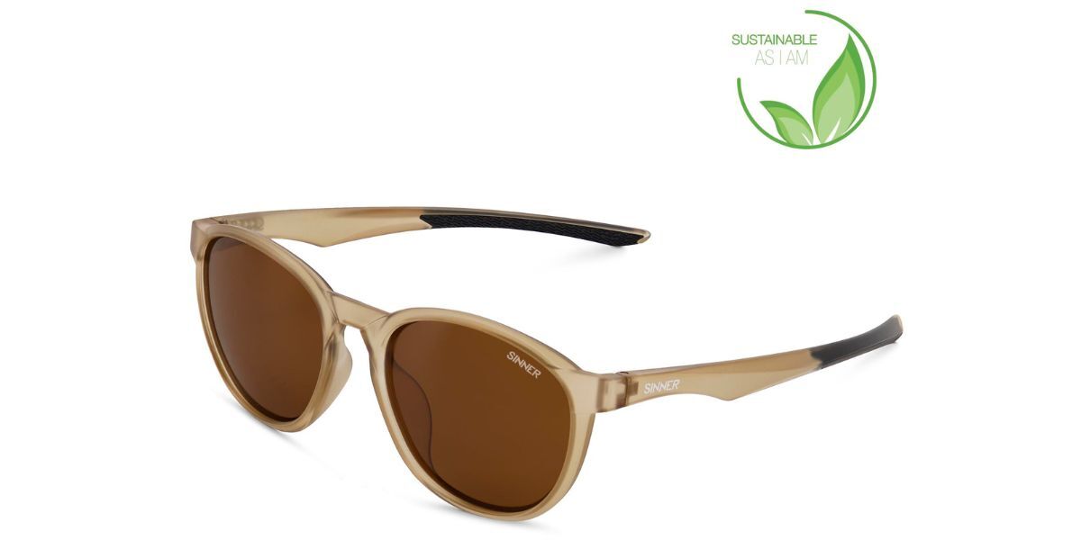 Sinner Clusia Asian Fit Polarized SISU-922-40-P30 53 Bruna Solglas&ouml;gon M&auml;n
